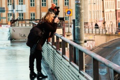 Fotografer i sitt naturliga habitat